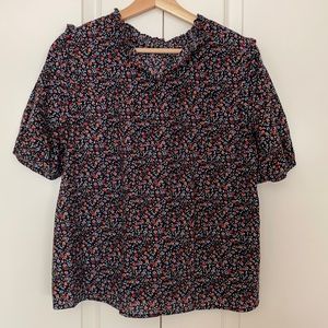 Madewell flower blouse